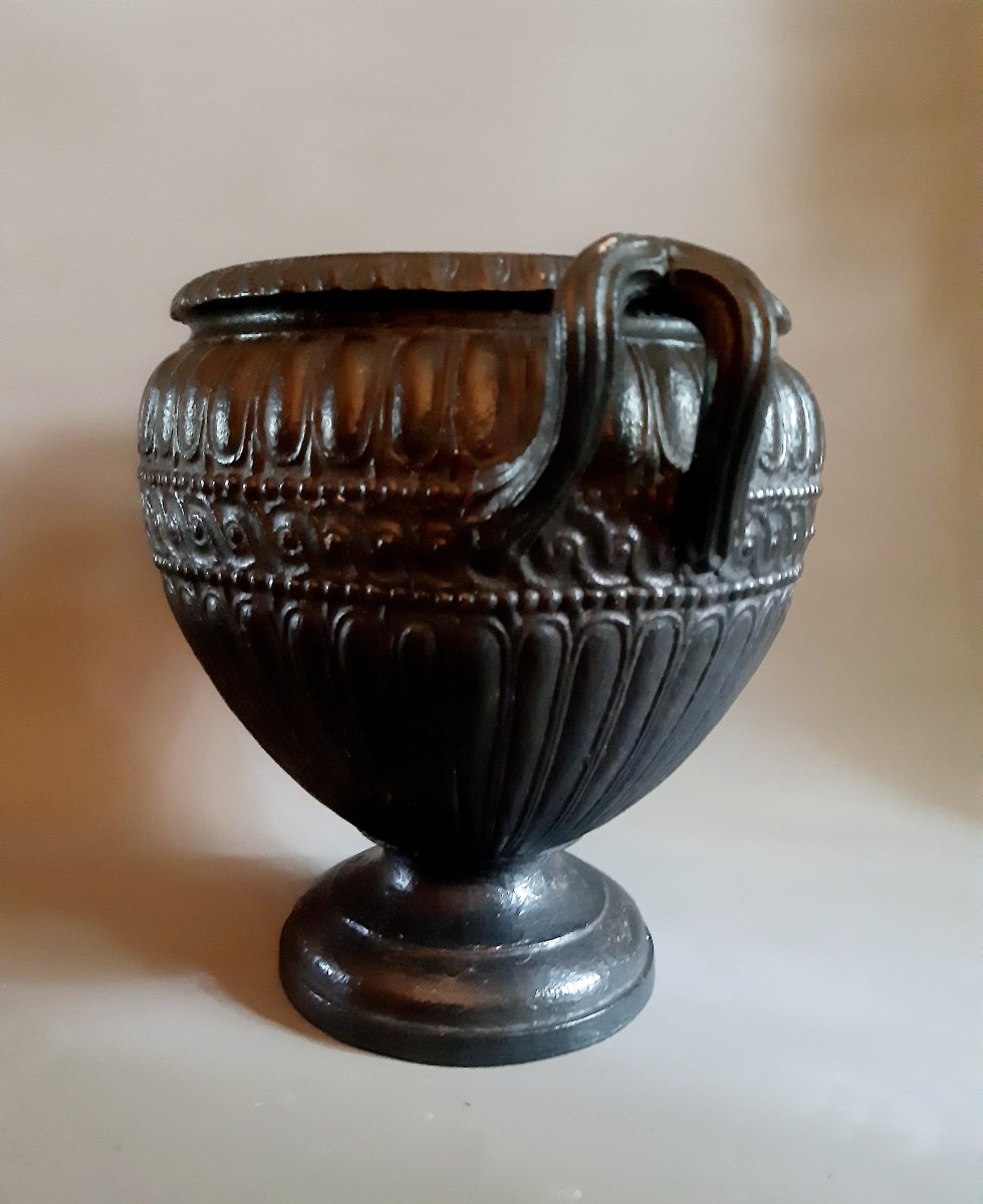 Vase d'ornement en fonte 19eme-photo-2