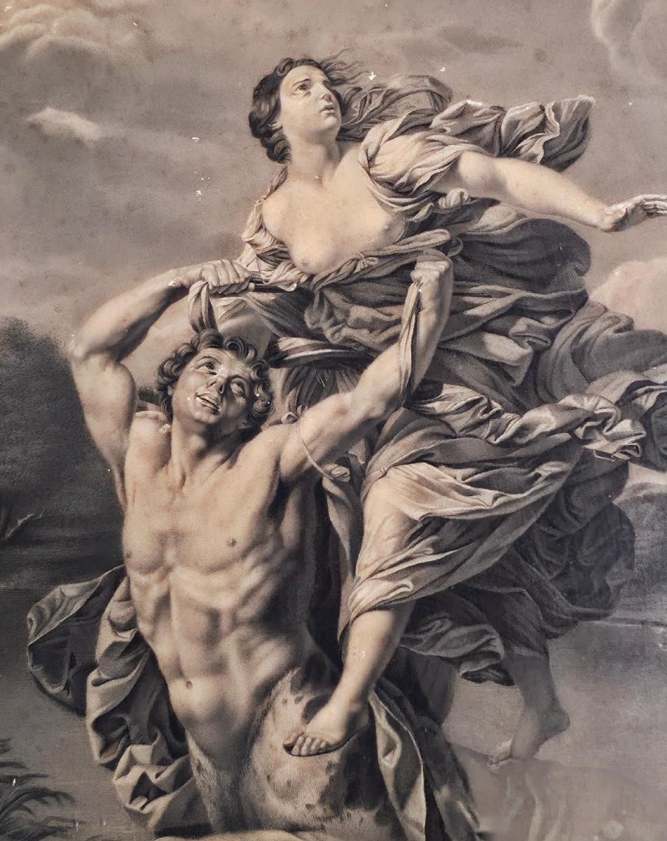 Dessin Mythologique signé et daté 1828-photo-2