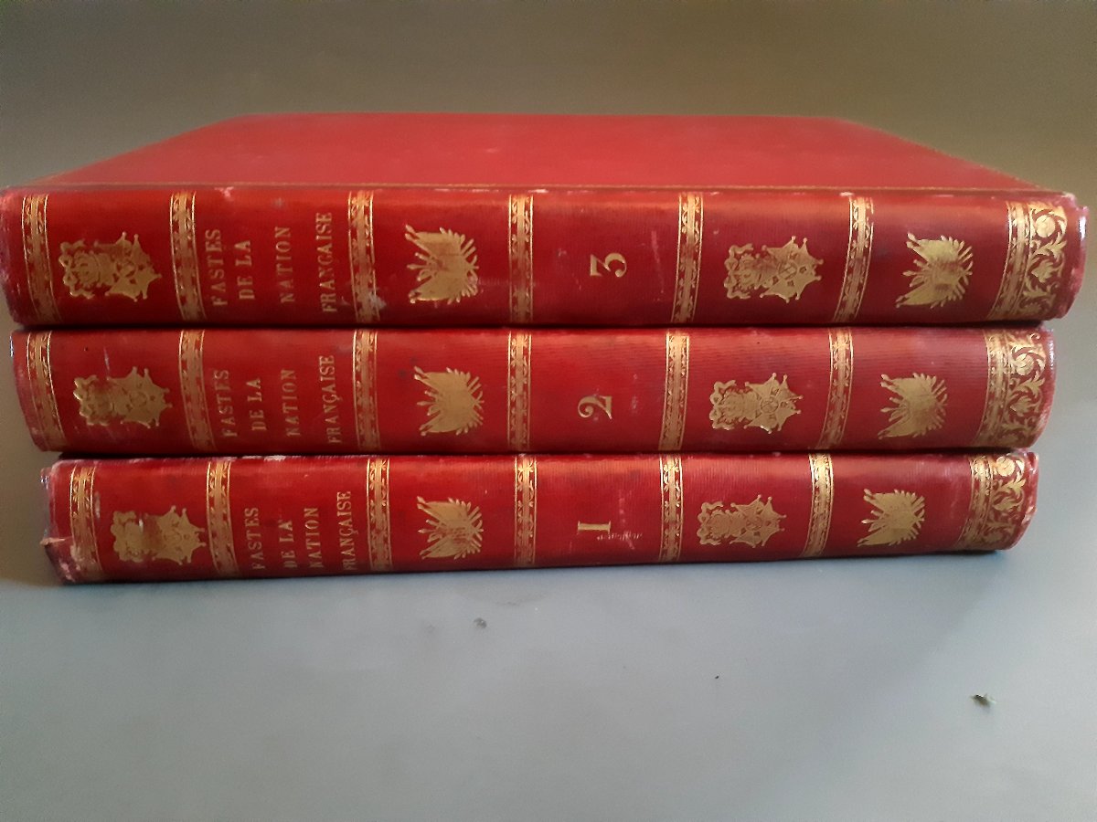 3 volumes in folio 1825 "Fastes de la Nation Francaise-photo-4