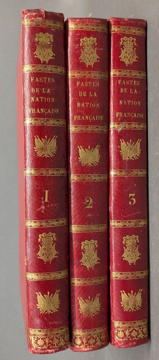 3 volumes in folio 1825 "Fastes de la Nation Francaise