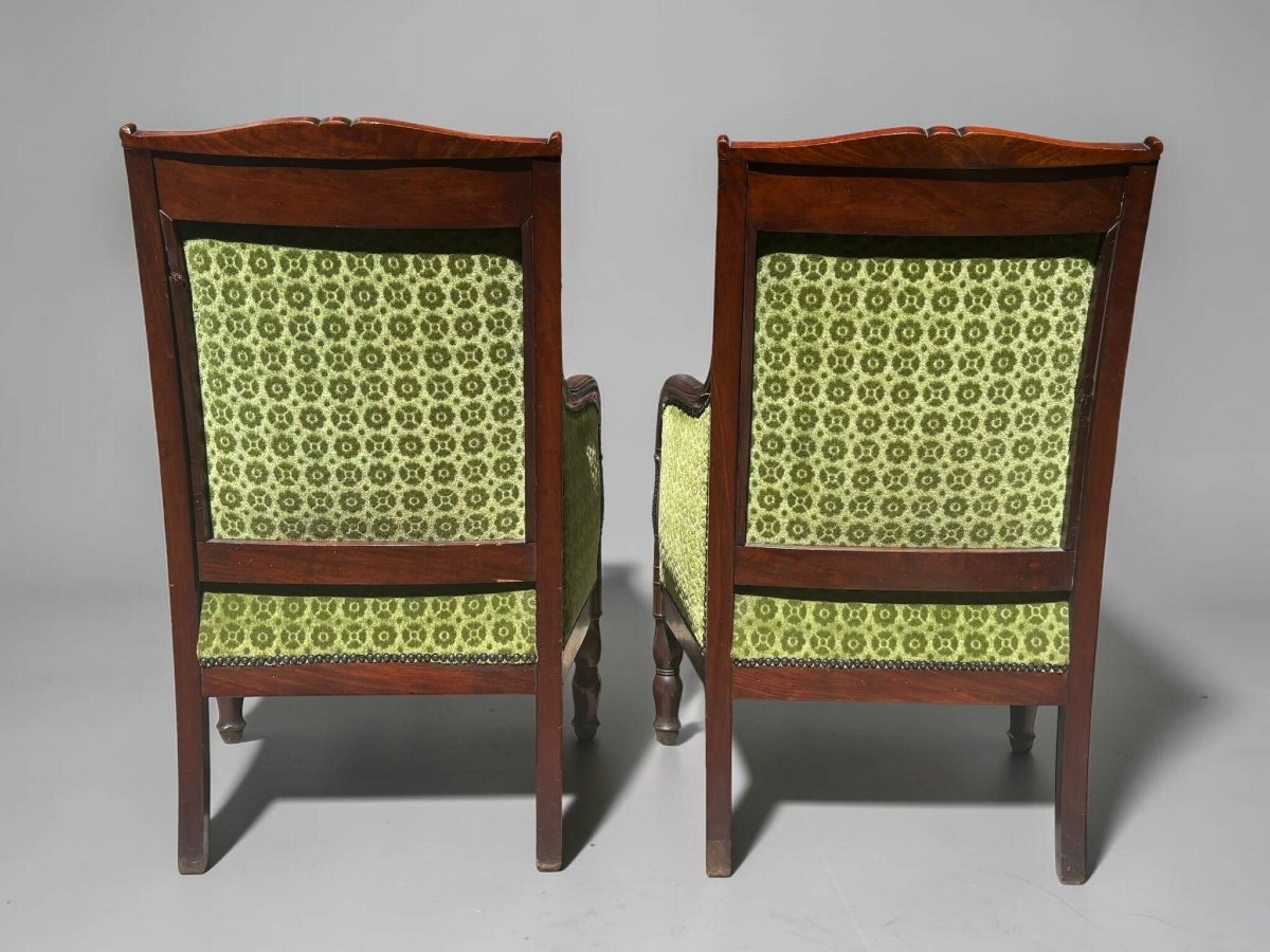 Pair Of Empire-style Armchairs-photo-4