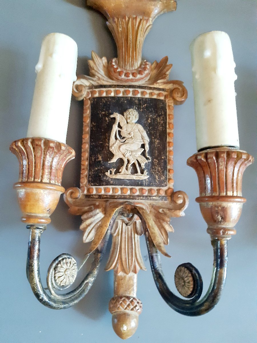 Pair Of 800' Wall Sconces-photo-3