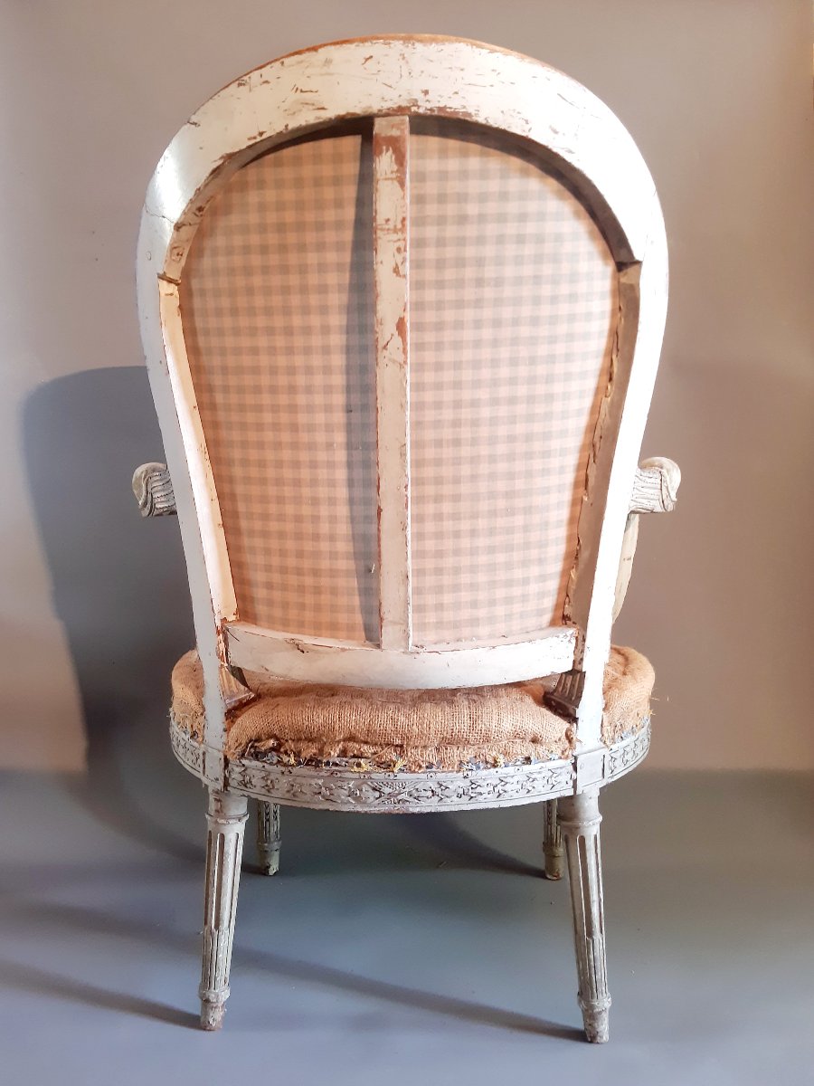 Riche fauteuil Louis XVI-photo-3