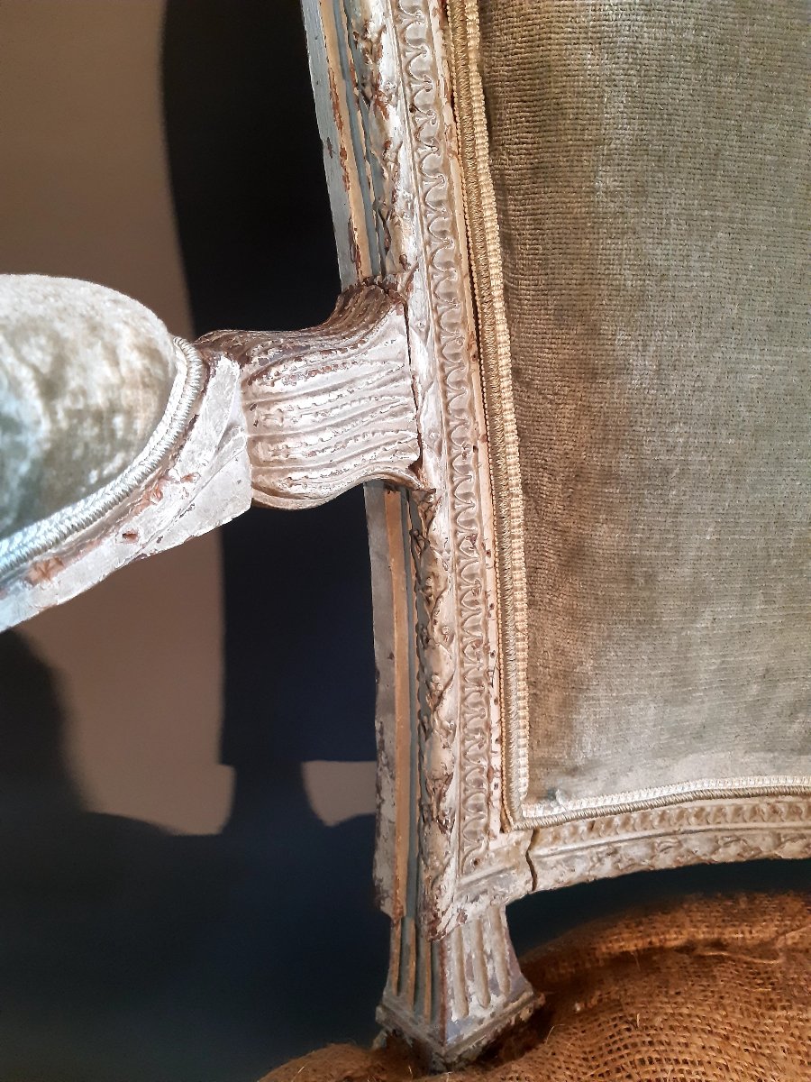 Riche fauteuil Louis XVI-photo-4