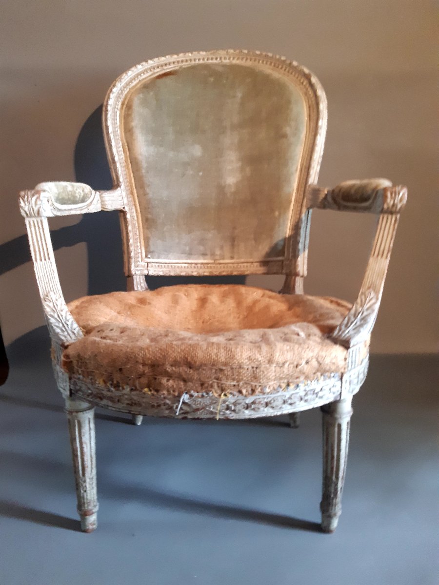 Riche fauteuil Louis XVI
