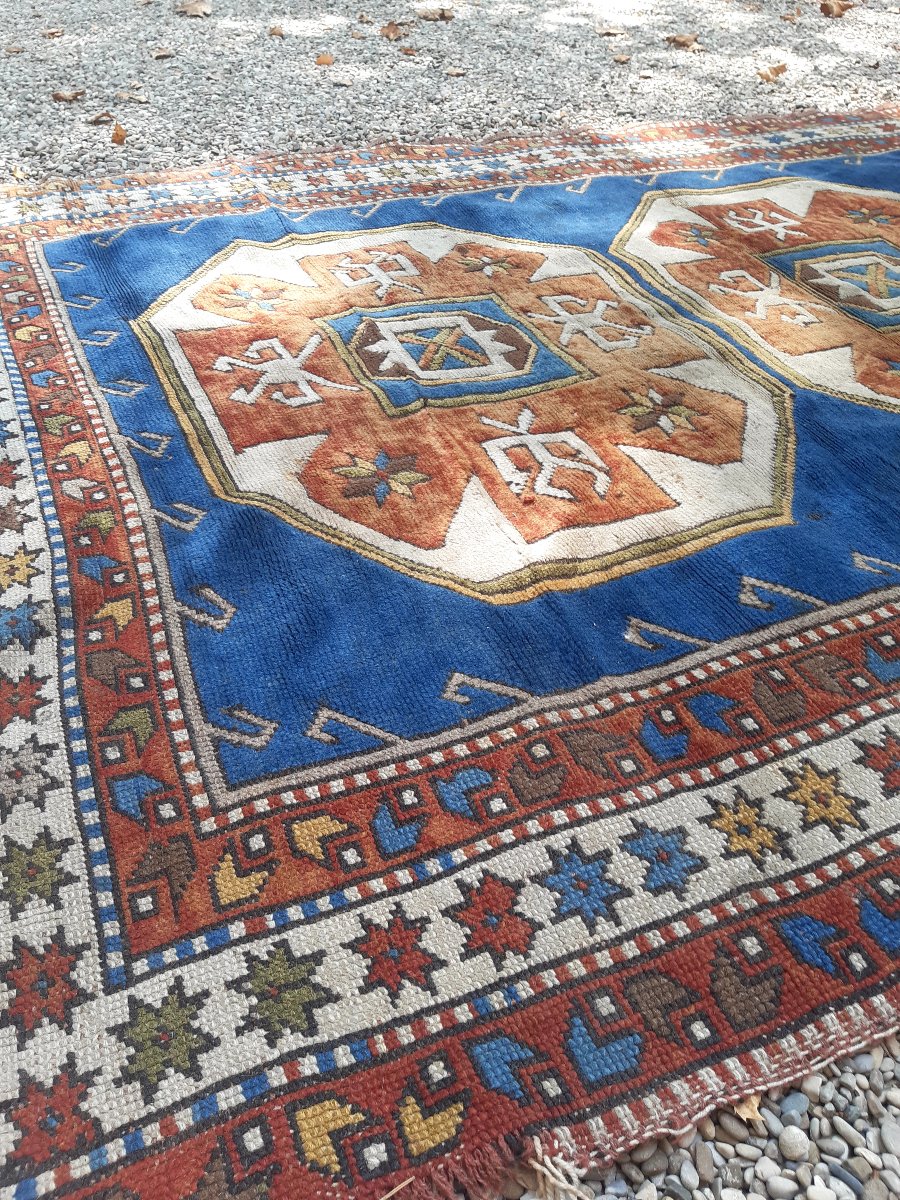 Tapis laine noué  Caucase Kazak-photo-3