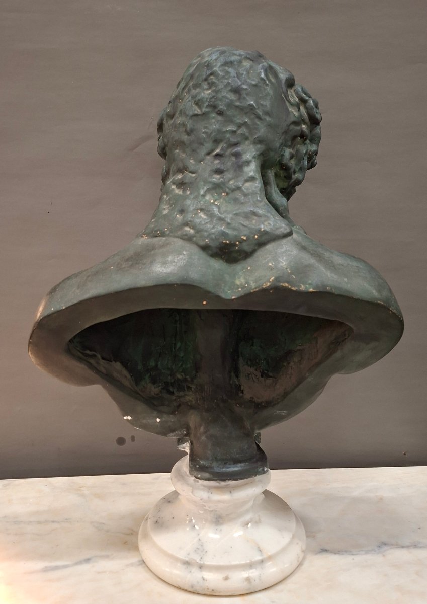 Buste d'Antinous d'après l'antique 63 cms-photo-2
