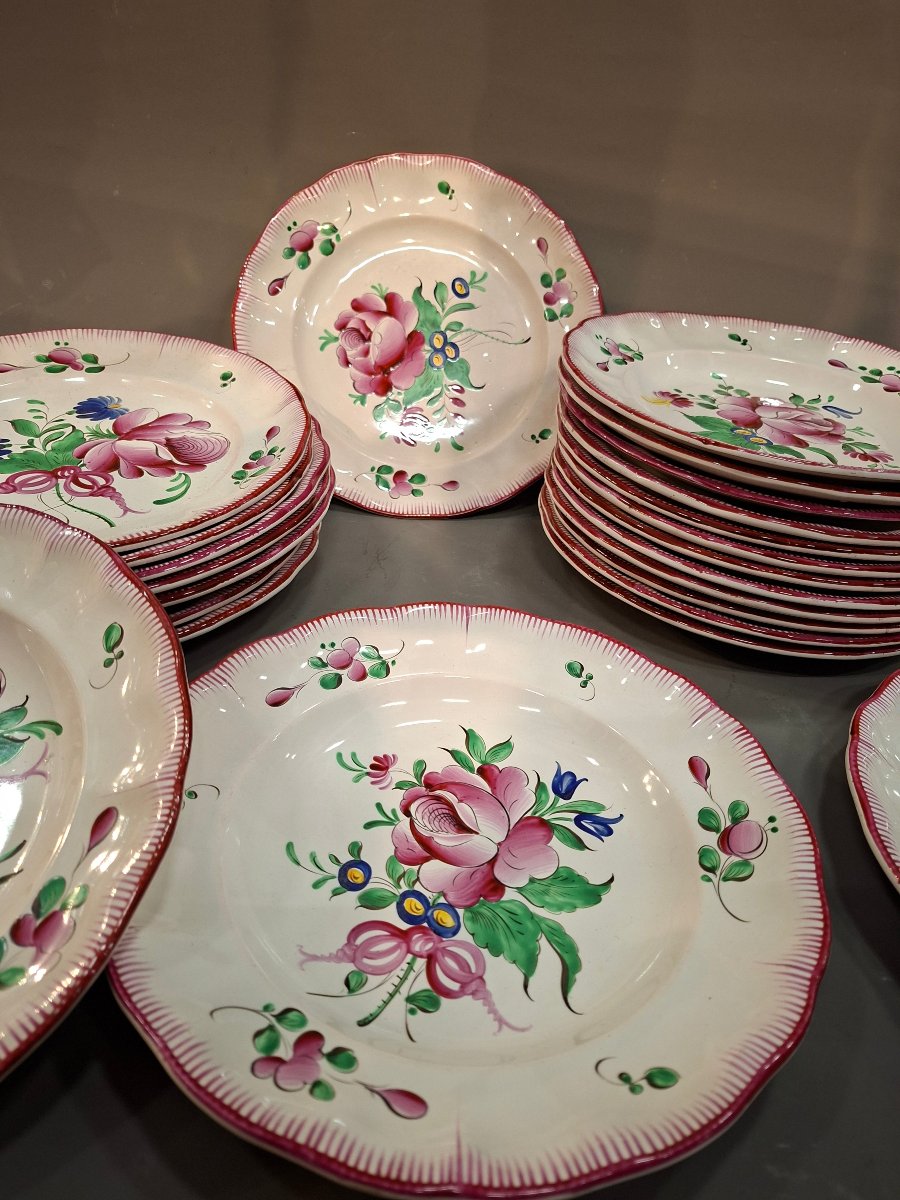 23 assiettes Luneville 19eme-photo-2
