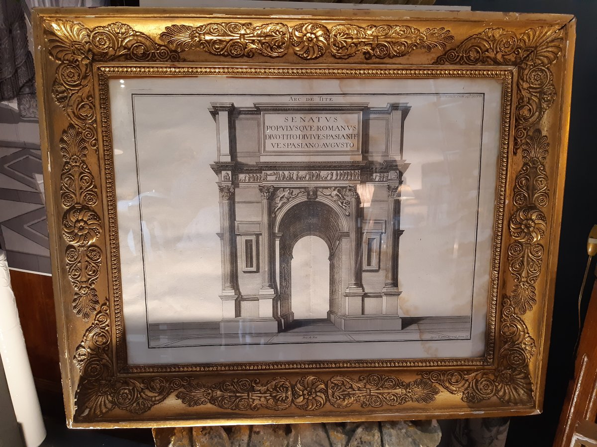 Engraving Arch Of Titus In Rome Period XVIII