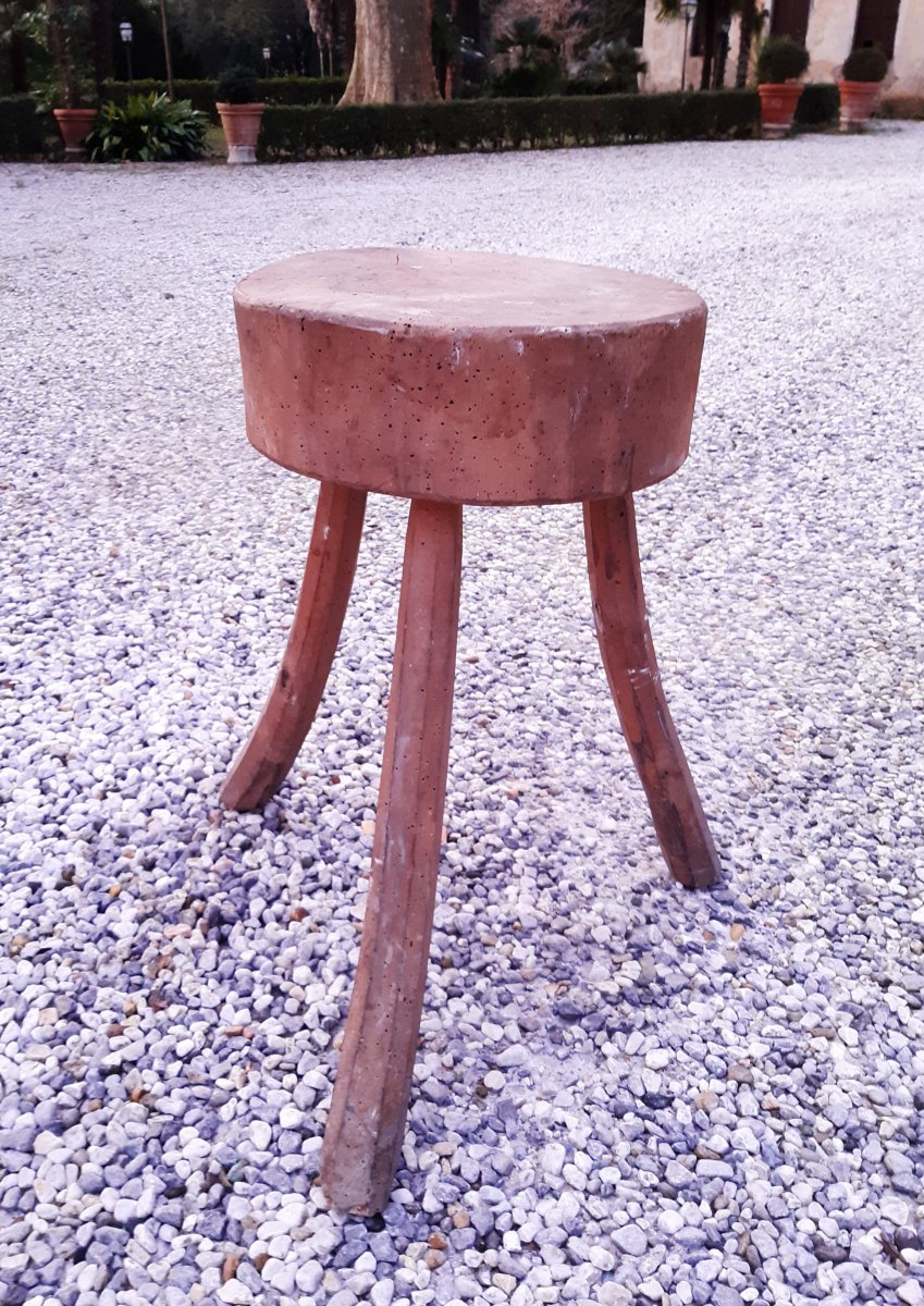 Tabouret/ Scelette style Primitif-photo-3