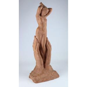 Sculpture En Terre Cuite Par Marcel Bouraine 