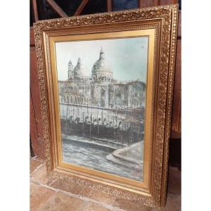 Grand Tableau Venise  Huile Sur Toile