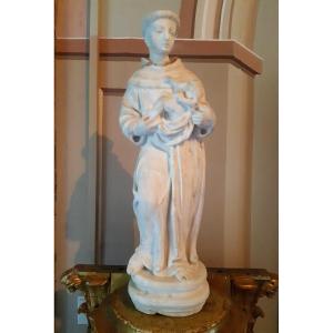 White Marble Statue St Antoine 18th Century 