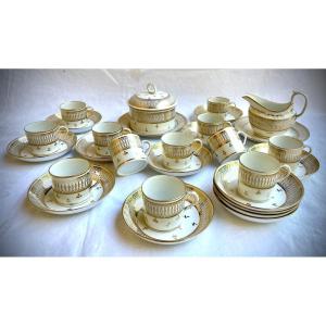 Set Of 12 Cups Of Café Early 19 Tu Century