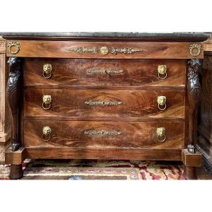 Commode acajou époque Empire