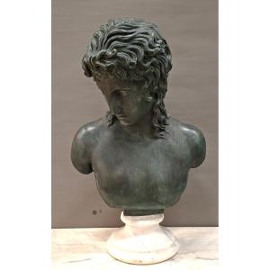 Terracotta Bust Painted Bronze
