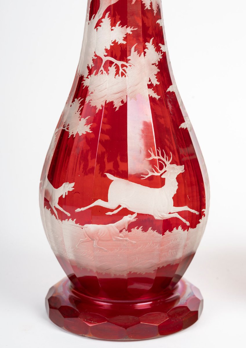 PAIRE DE VASES BOHÈMES-photo-2