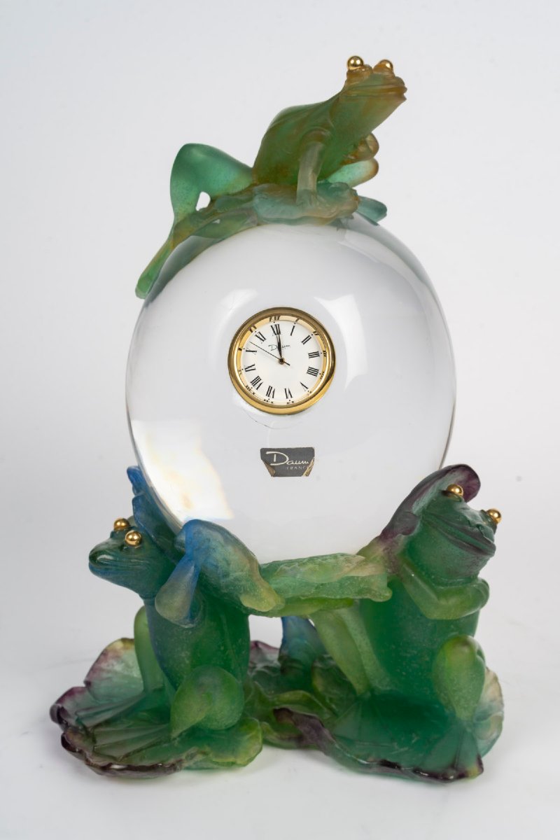 Daum France Frog-shaped Clock
