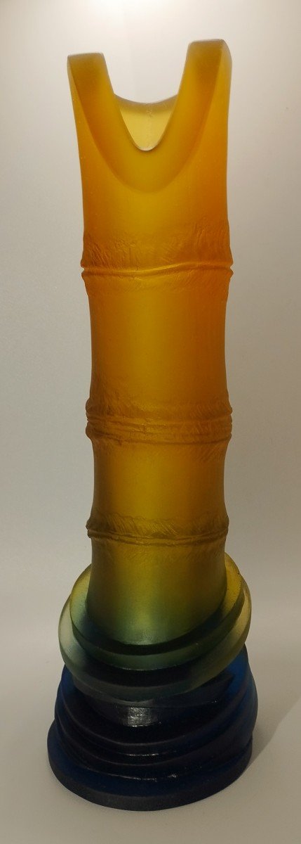 Vase Bambou Daum Nancy émilio Robbia-photo-1