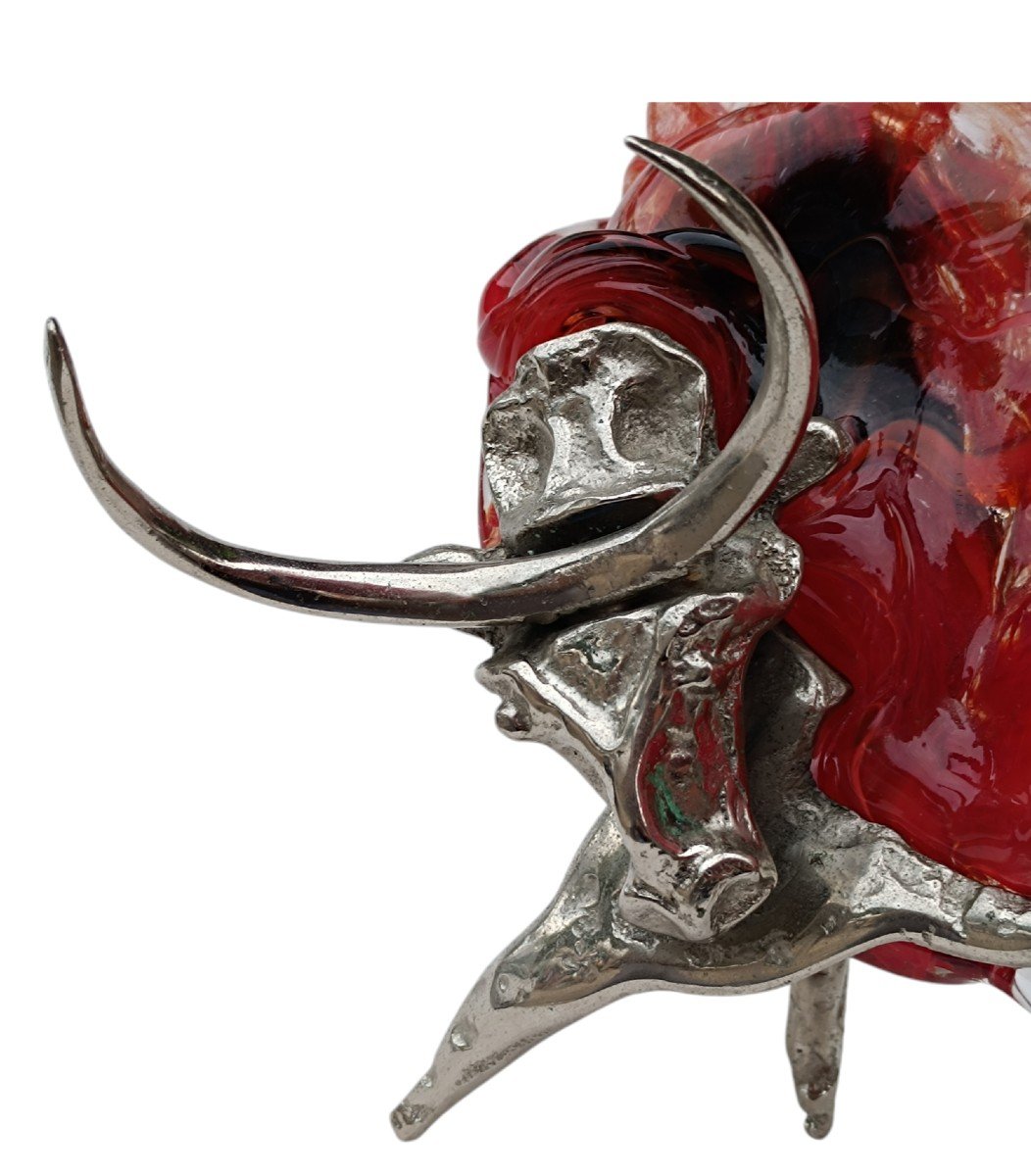 Silver Bronze Bull / Lohé Glass Paste-photo-3