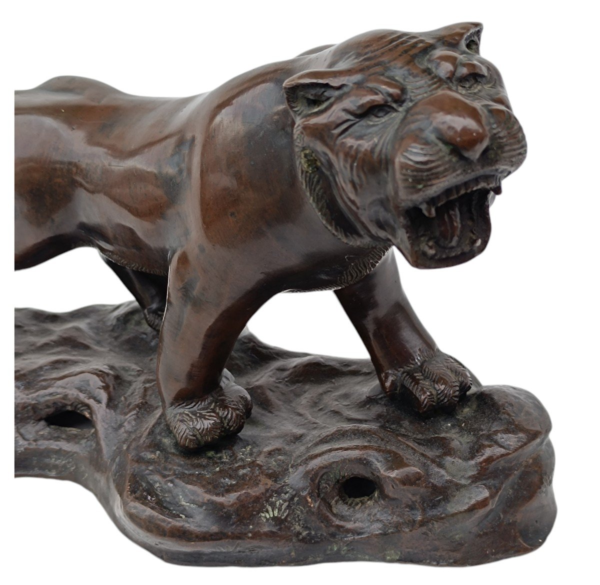 Tigre bronze époque Meiji / Japon-photo-1