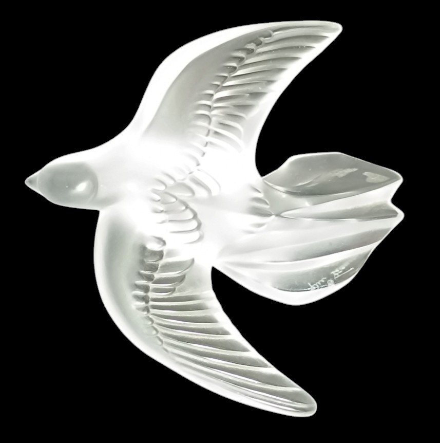 Whistling Swift Sculpture Crystal Lalique France -photo-1