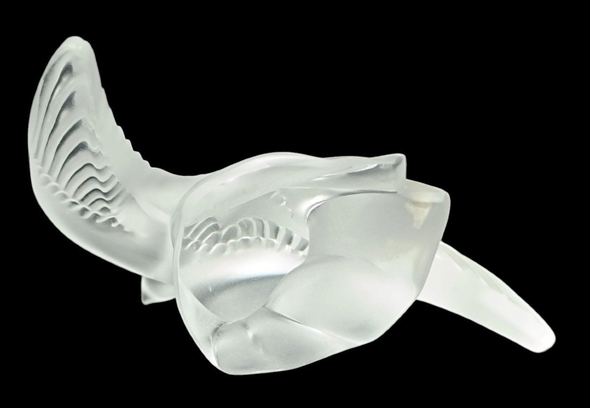 Whistling Swift Sculpture Crystal Lalique France -photo-2