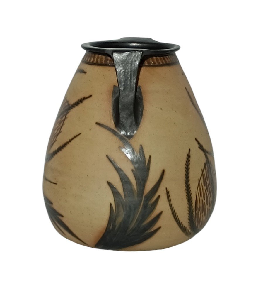 Vase bursiforme à anses carrées Ciboure Étienne Vilotte / Chardons-photo-2