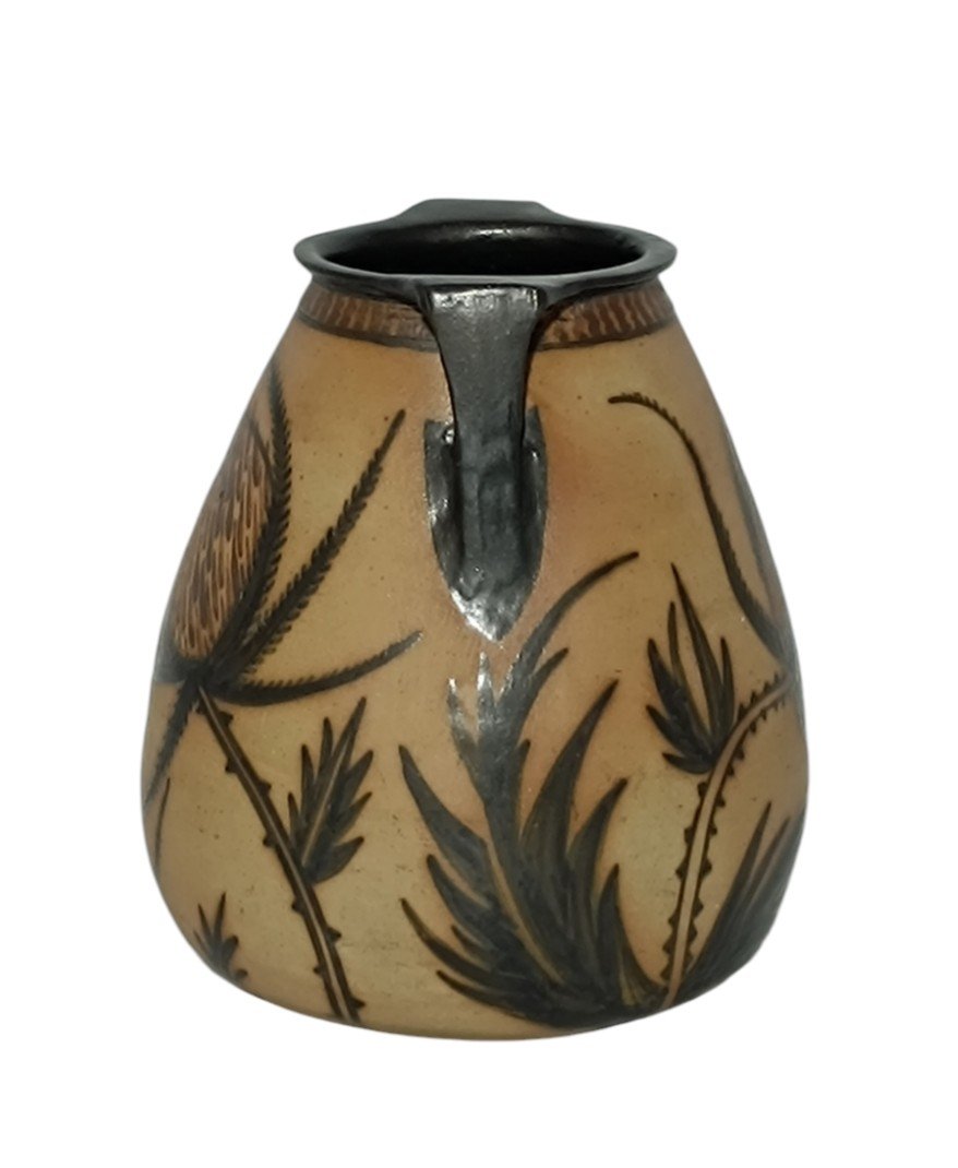 Vase bursiforme à anses carrées Ciboure Étienne Vilotte / Chardons-photo-4