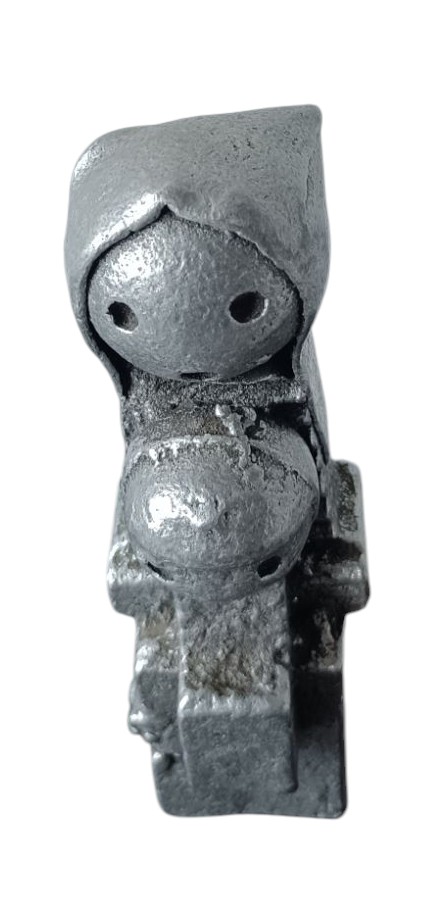Sculpture brutaliste fonte d'aluminium Willy Ceysens -photo-2
