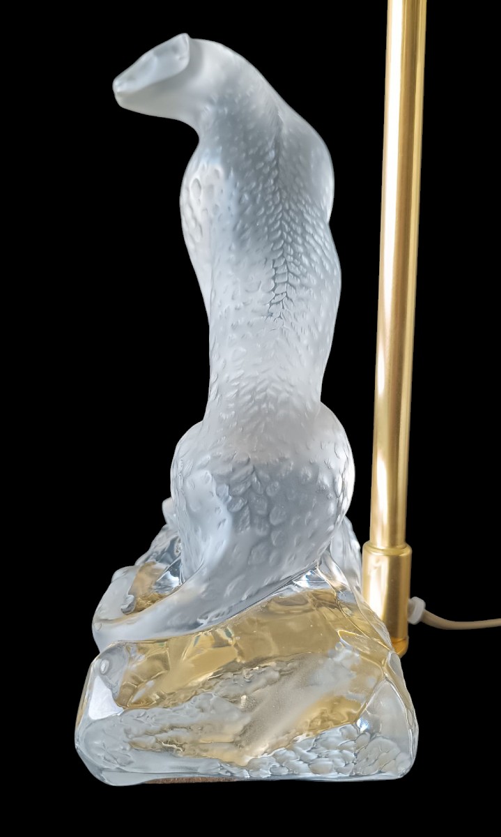 Lampe guépard Tancrède en cristal Lalique -photo-1