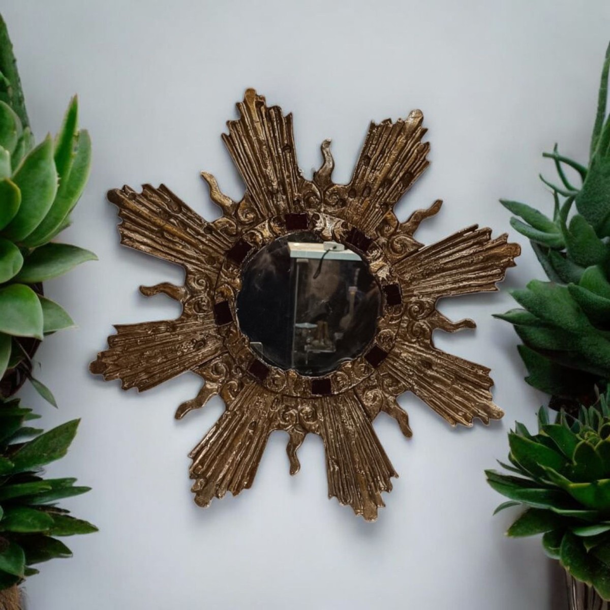 Miroir soleil en plomb Irena Jaworska 