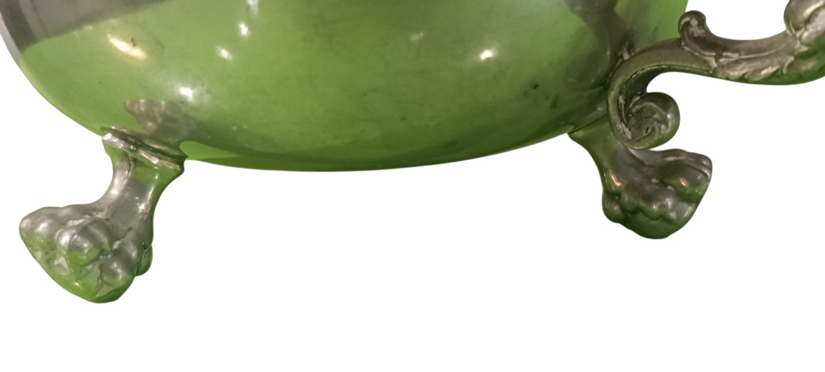 Ecuelle d'accouchée en étain / XIXe-photo-3