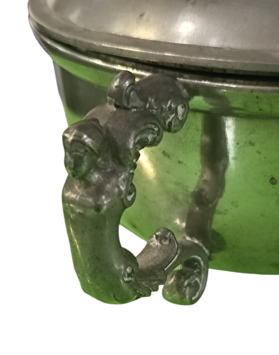 Ecuelle d'accouchée en étain / XIXe-photo-5