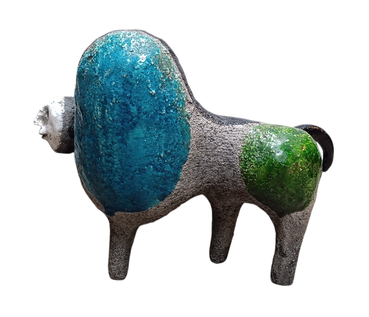 Zoomorphic Sculpture In Raku By Roger Capron -photo-1