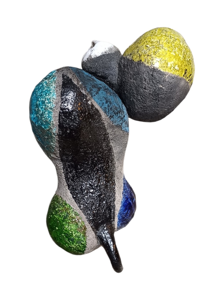 Zoomorphic Sculpture In Raku By Roger Capron -photo-2