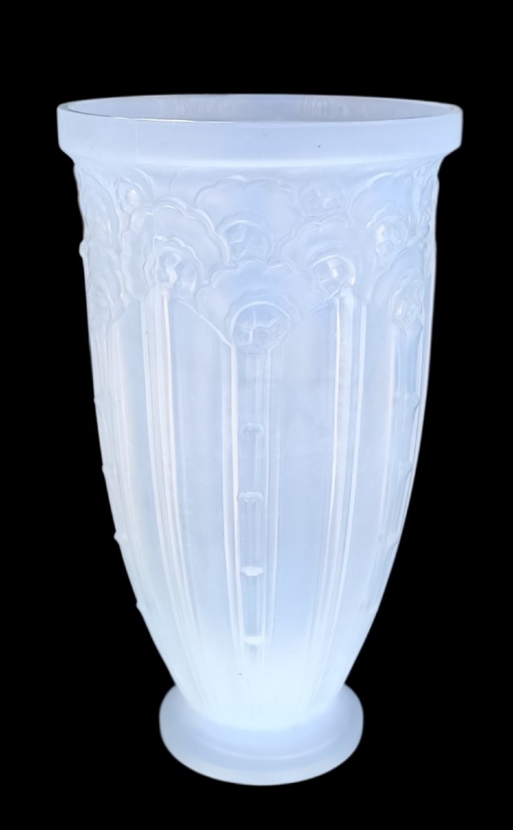 Vase en verre Julien France / Art déco -photo-2
