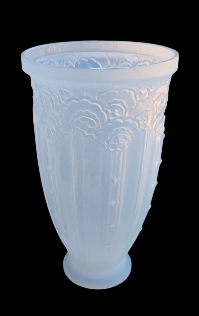 Vase en verre Julien France / Art déco -photo-3