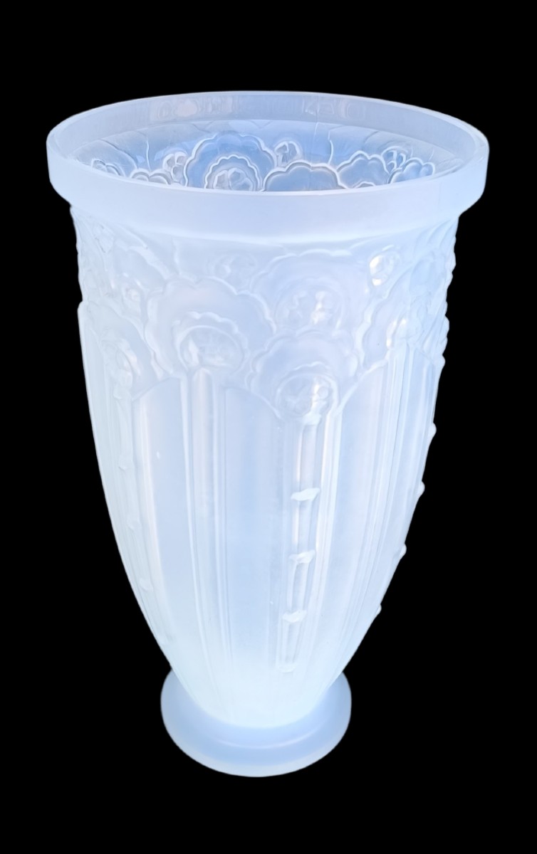 Vase en verre Julien France / Art déco 