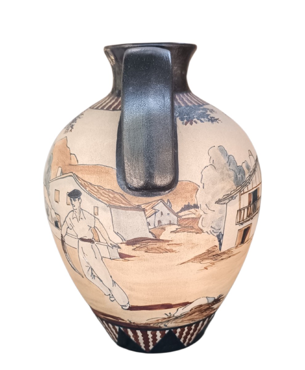 Stoneware Vase R.f Ciboure / Pelote Basque-photo-4