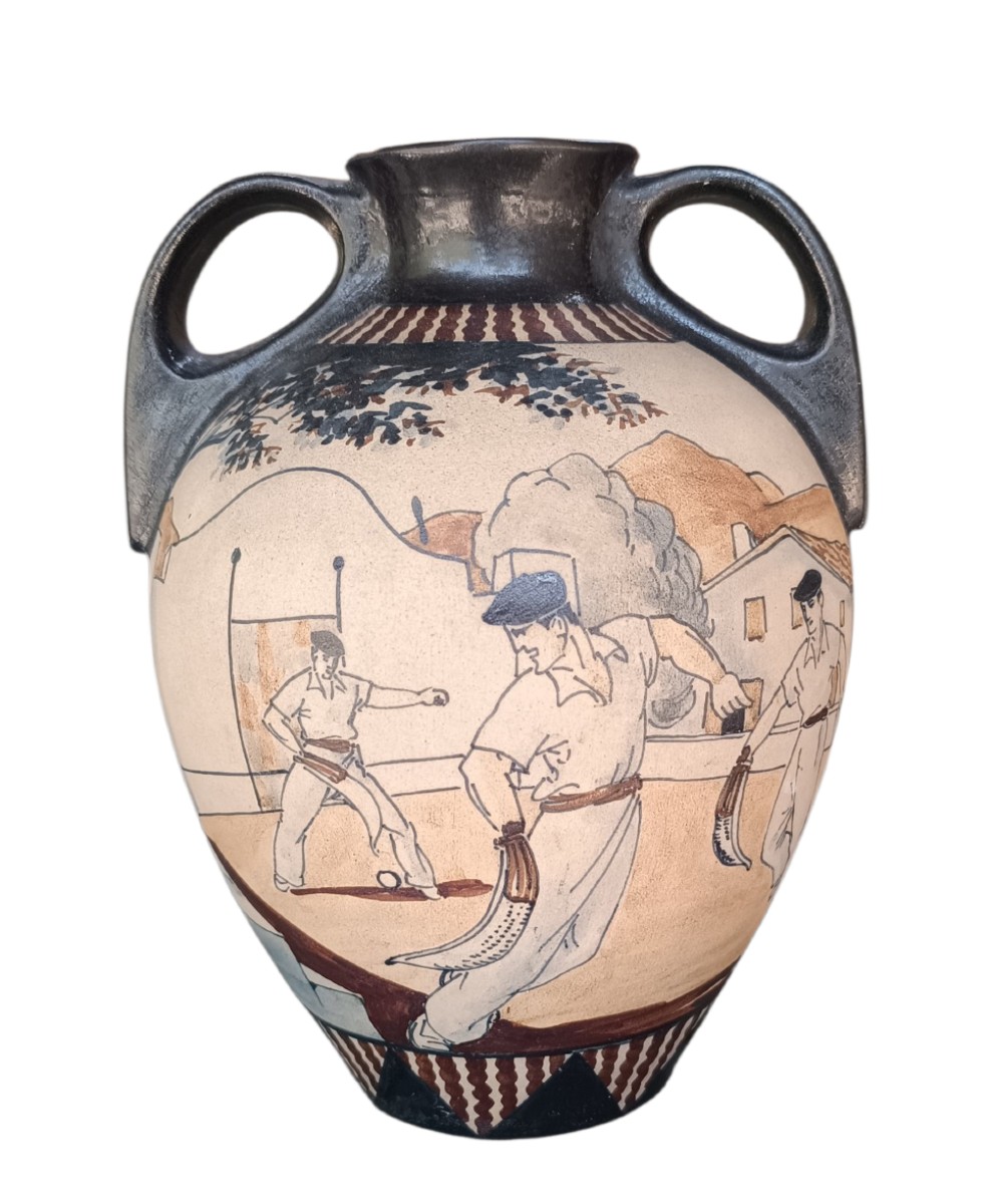 Stoneware Vase R.f Ciboure / Pelote Basque