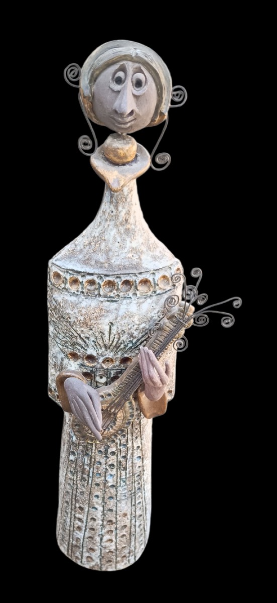 Large Ceramic Musician Sculpture Raphaël Giarrusso-photo-2