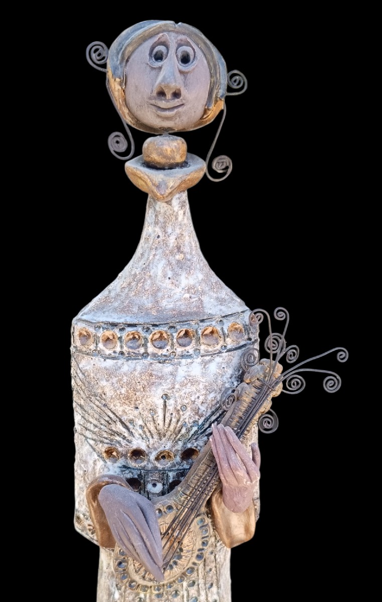 Large Ceramic Musician Sculpture Raphaël Giarrusso-photo-4