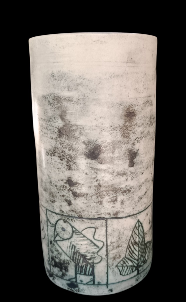 Jacques Blin Ceramic Scroll Vase-photo-2