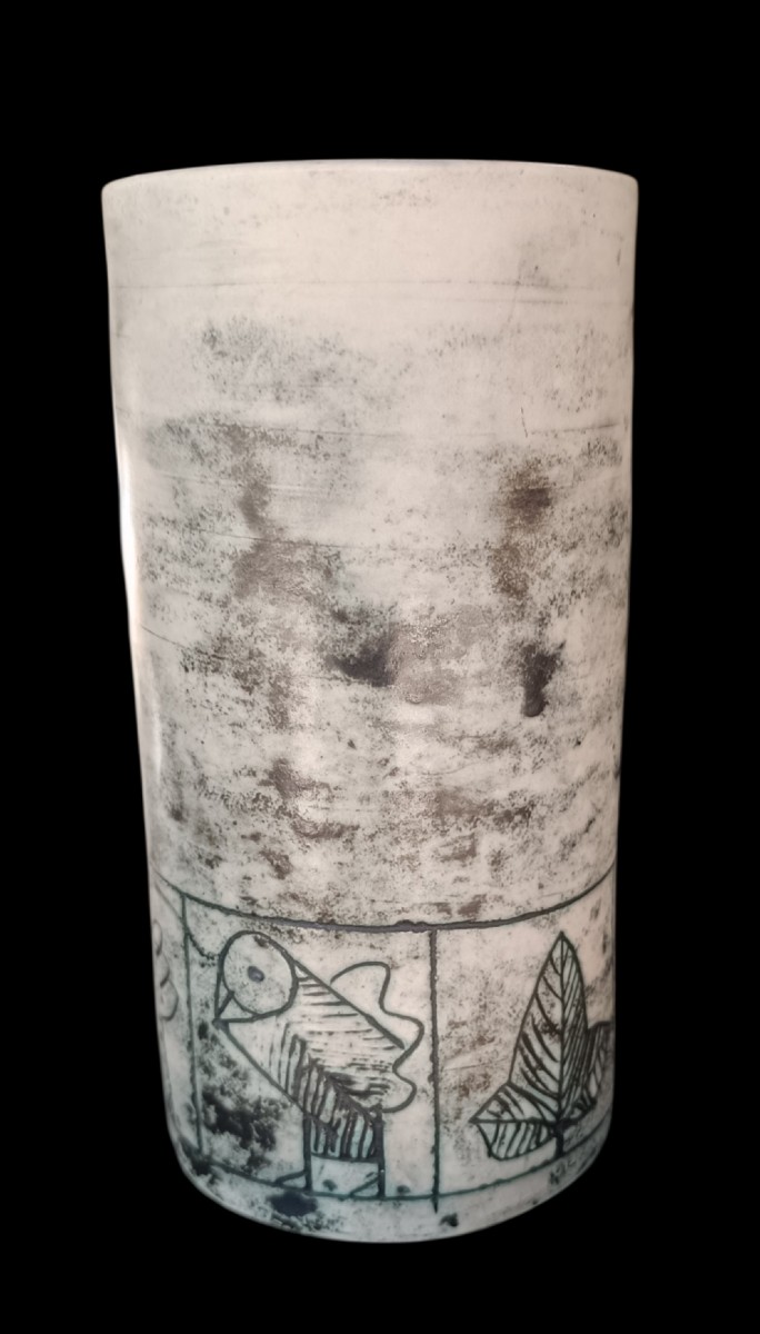 Jacques Blin Ceramic Scroll Vase-photo-1