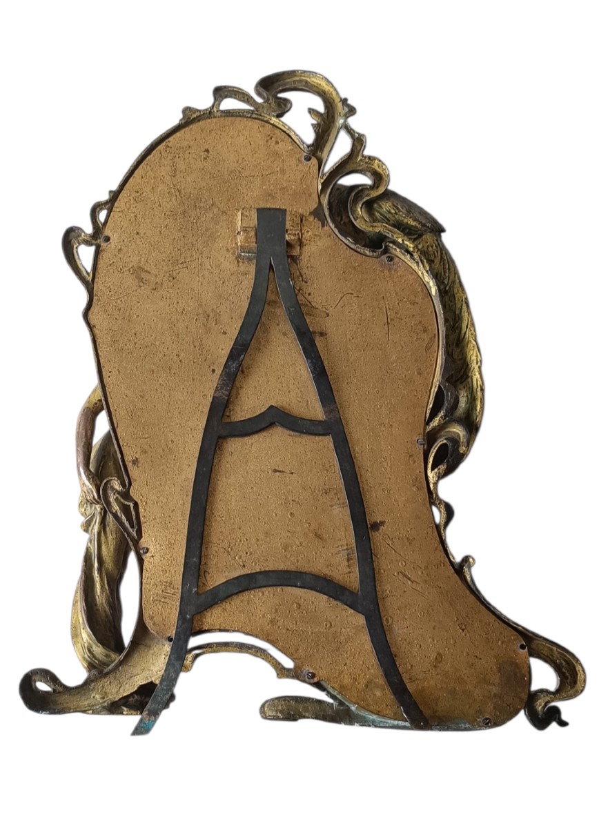 Miroir de table sculptural art nouveau-photo-3