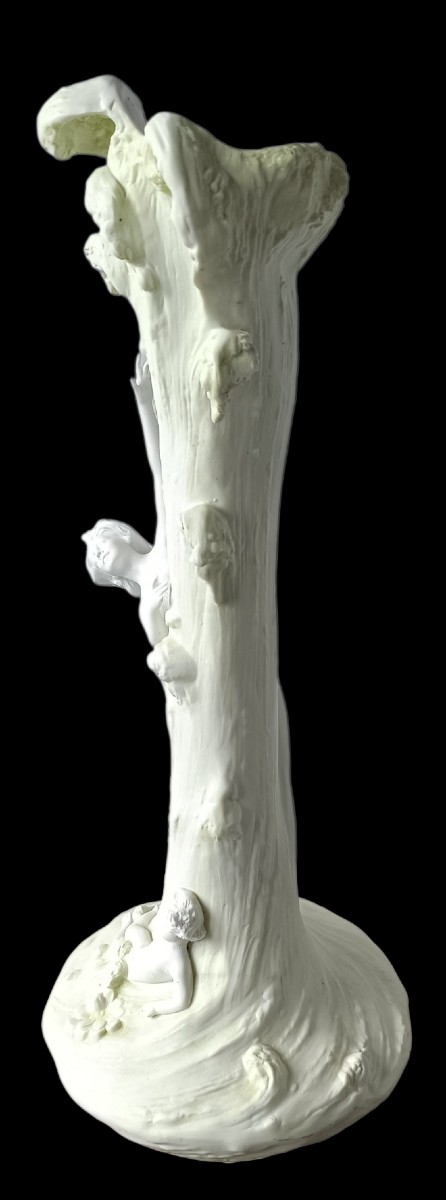 Vase art nouveau en porcelaine de Volkstedt -photo-4