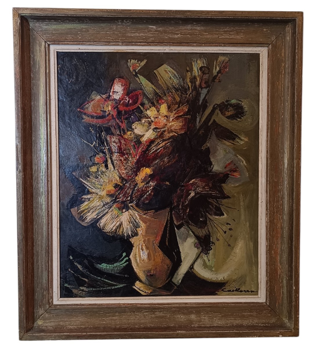 Oil Painting "bouquet Of Flowers" By Rodolphe Caillaux