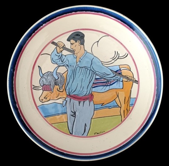 Louis Floutier / Quimper Henriot Earthenware Bowl