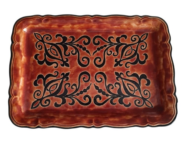 Rectangular Earthenware Dish Iberia Chauvin Bidart / Pays Basque